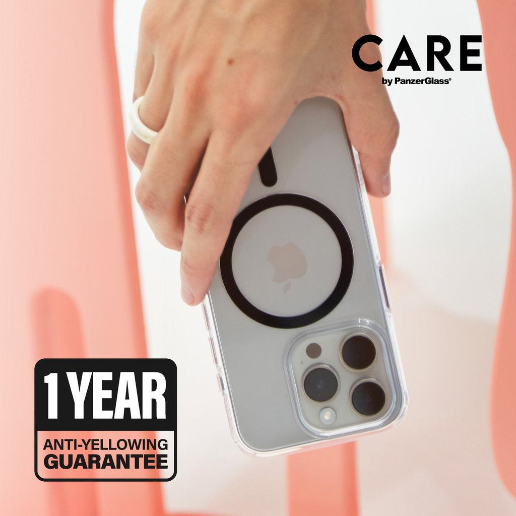 CARE by PanzerGlass Flagship Case Transparent Urban Combat w. Peachy MagSafe iPhone '24 6.9" Pro - Afbeelding 2
