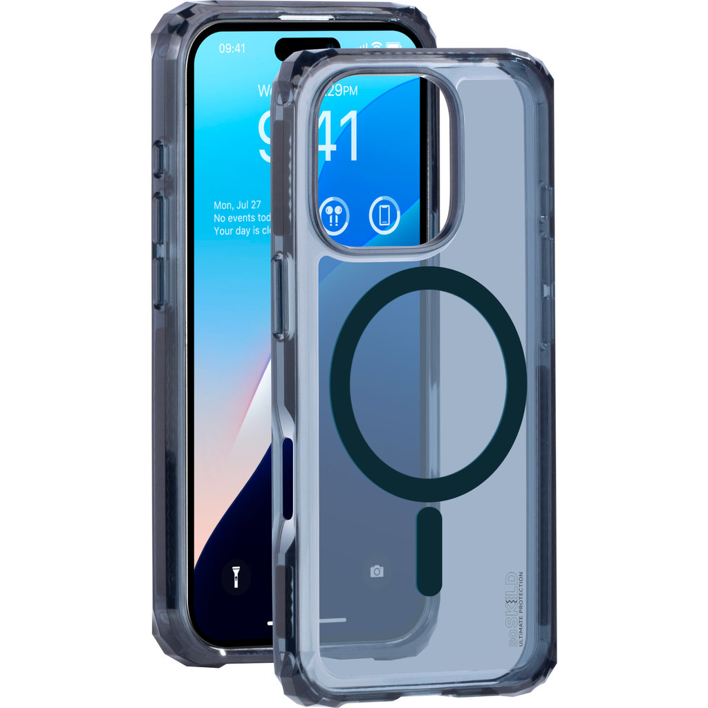 SoSkild Apple iPhone 16 Pro Defend Case Magnetic Ring Smokey Grey - Afbeelding 4