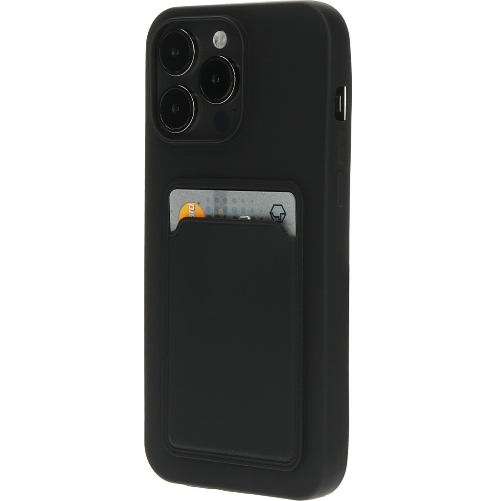 Mobiparts Classic TPU Case with Cardholder Apple iPhone 15 Pro Max Matt Black - Afbeelding 3