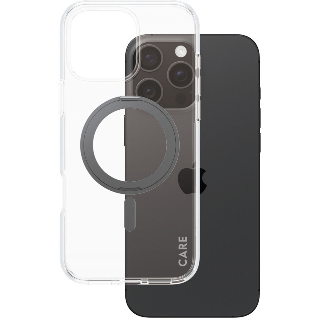 CARE by PanzerGlass Feature Case Transparent w. Black Kickstand & MagSafe iPhone '24 6.9" Pro - Afbeelding 11