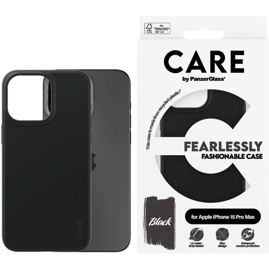 CARE by PanzerGlass Fashionable Case Black iPhone 15 Pro Max