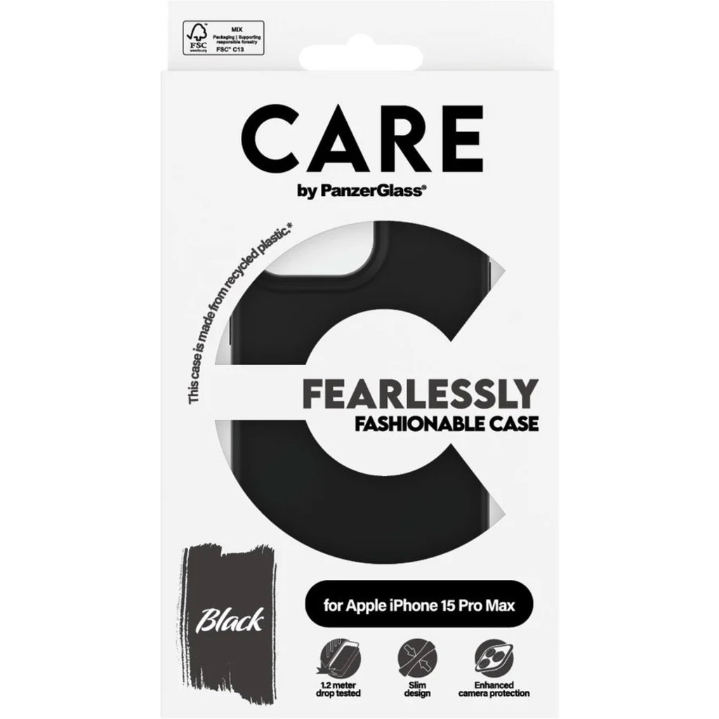 CARE by PanzerGlass Fashionable Case Black iPhone 15 Pro Max - Afbeelding 2