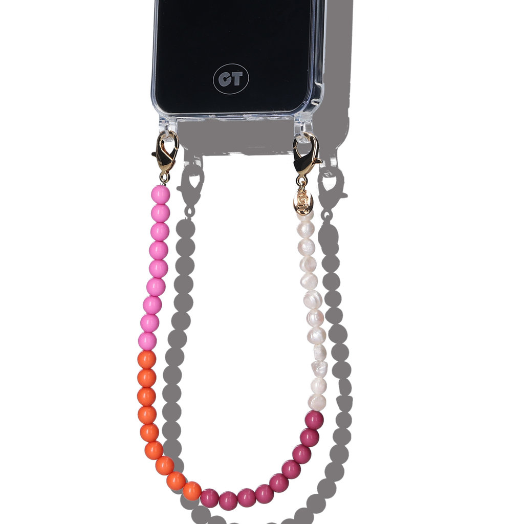 Casetastic Wrist band Beads and Pearls - Purple/Pink/Orange (30cm) - Afbeelding 3