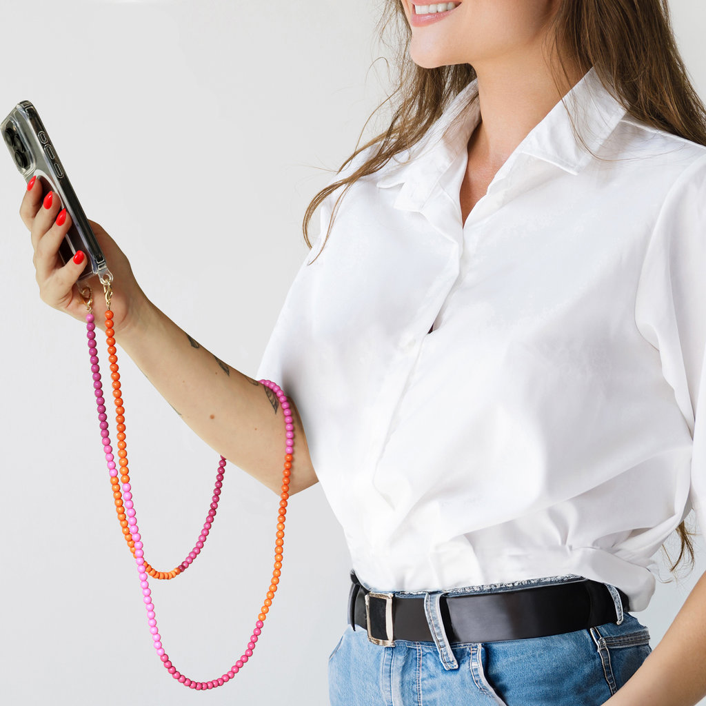 Casetastic Lanyard Beads - Orange/Pink/Purple (125cm)