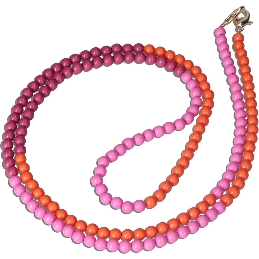 Casetastic Lanyard Beads - Orange/Pink/Purple (125cm) - Afbeelding 2