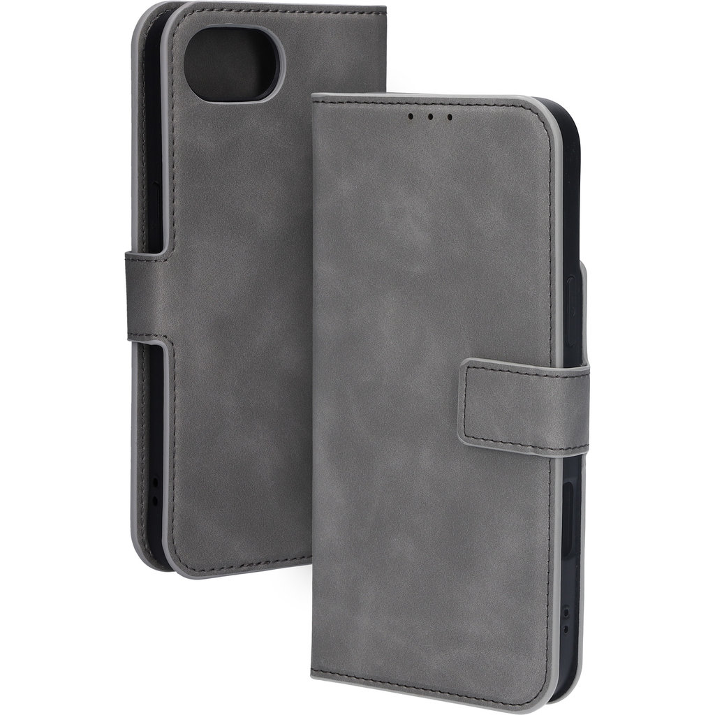 Mobiparts Classic Wallet Case Apple iPhone 16e Granite Grey (MagSafe Compatible)