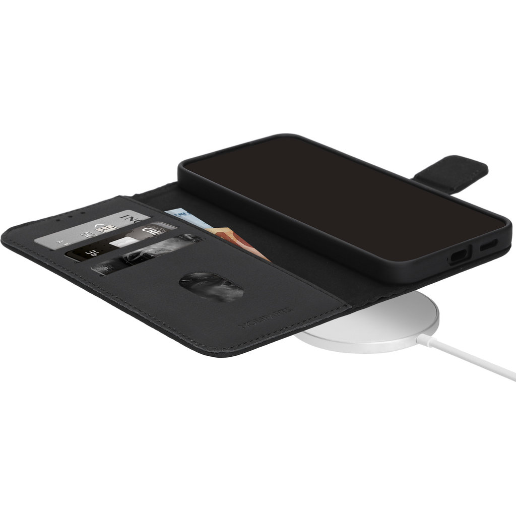 Mobiparts Leather Wallet Case Apple iPhone 16e Black (MagSafe Compatible) - Afbeelding 3