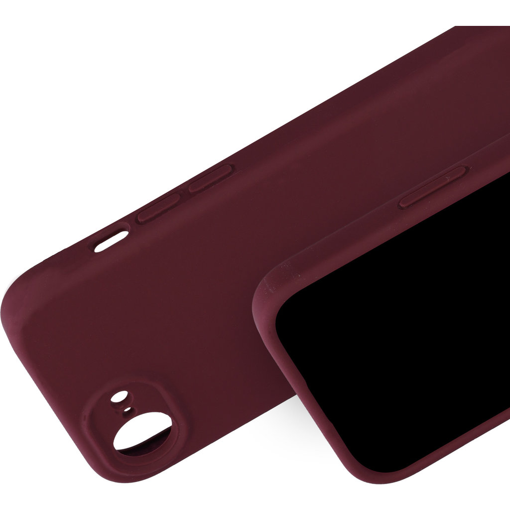 Mobiparts Silicone Cover Apple iPhone 16e Plum Red - Afbeelding 2
