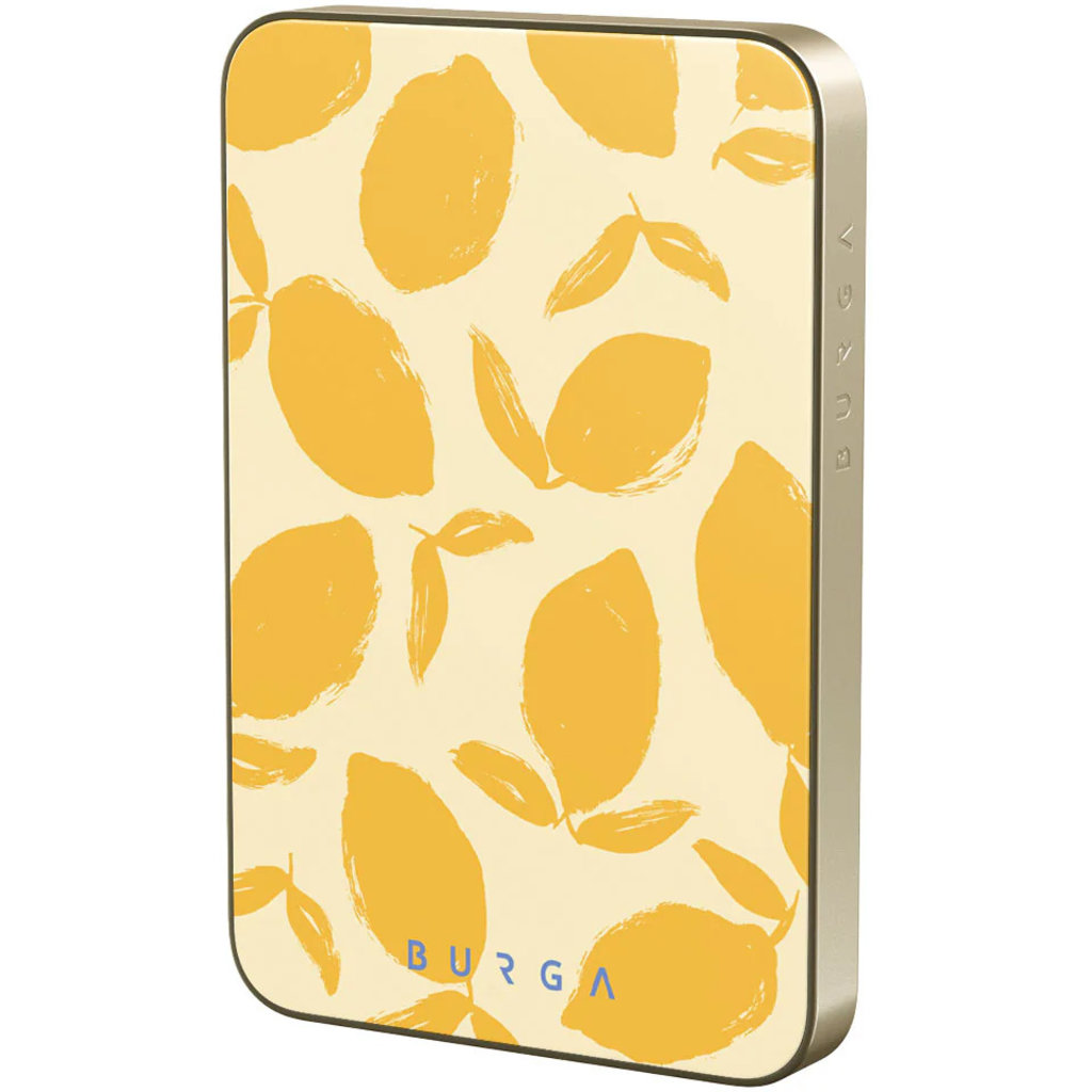 Burga SLIM Magnetic Powerbank 5000 mAh Gold - Lemon Tart