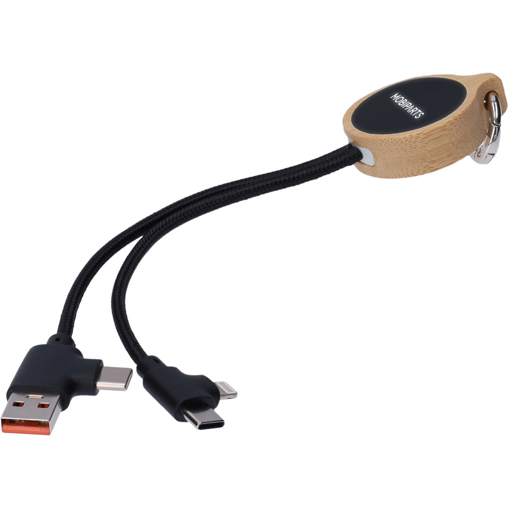 Mobiparts 4-in-1 Multicable Bamboo - Afbeelding 3