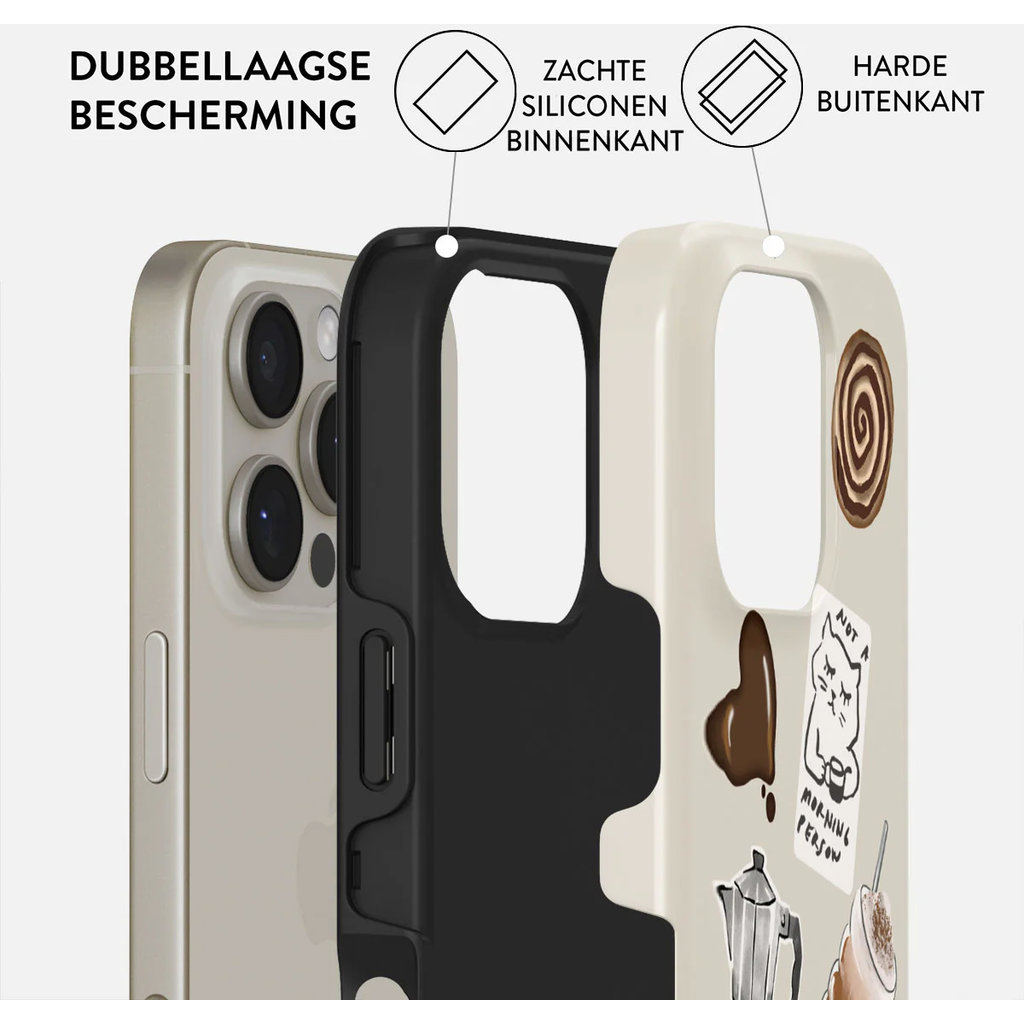 Burga Tough MagSafe Case Apple iPhone 16 Pro - Oat Milk Please - Afbeelding 2