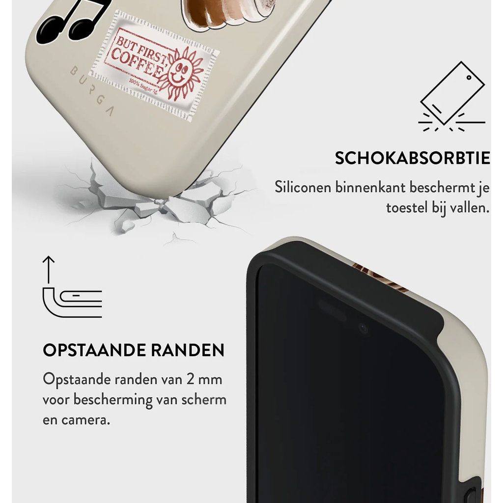 Burga Tough MagSafe Case Apple iPhone 16 Pro - Oat Milk Please - Afbeelding 4