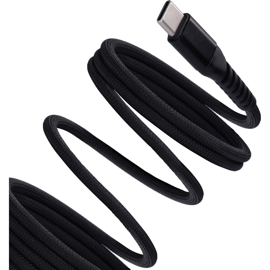 Mobiparts USB-C to USB-C Magnetic Braided Cable 1m Black - Afbeelding 2