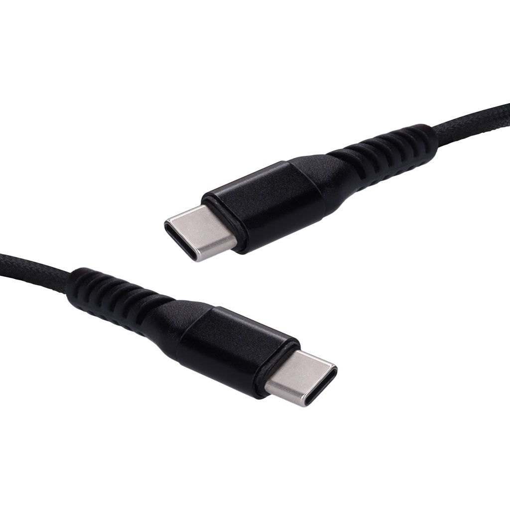 Mobiparts USB-C to USB-C Magnetic Braided Cable 1m Black - Afbeelding 3