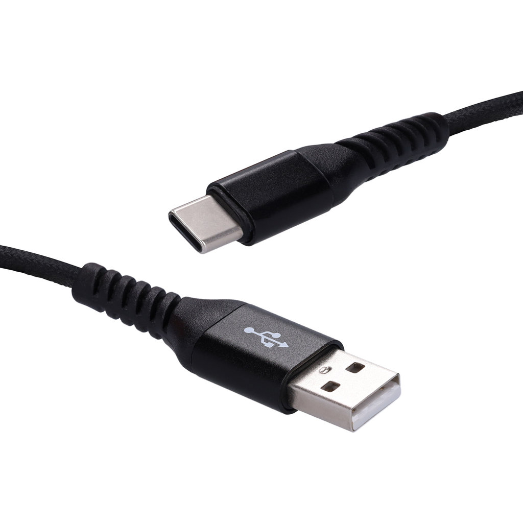 Mobiparts USB-A to USB-C Magnetic Braided Cable 1m Black - Afbeelding 3