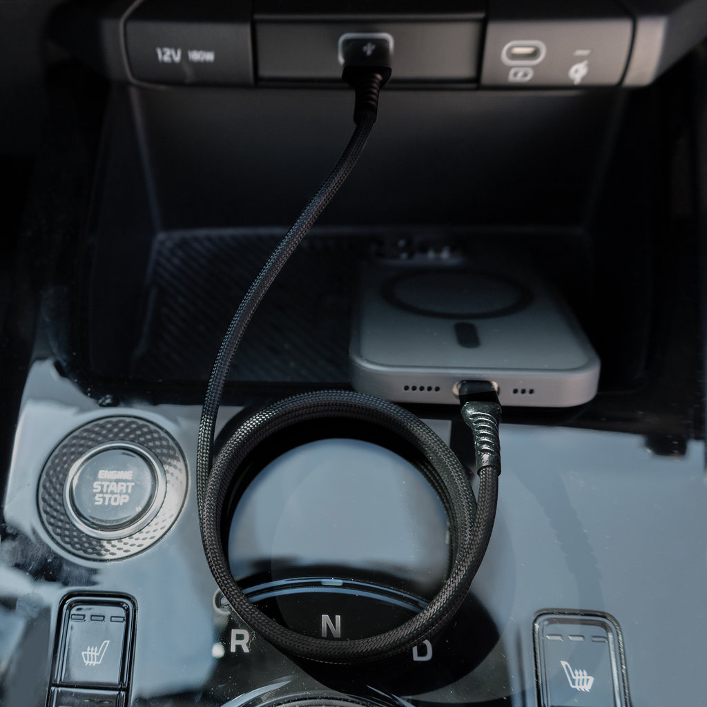 Mobiparts USB-A to USB-C Magnetic Braided Cable 1m Black - Afbeelding 6