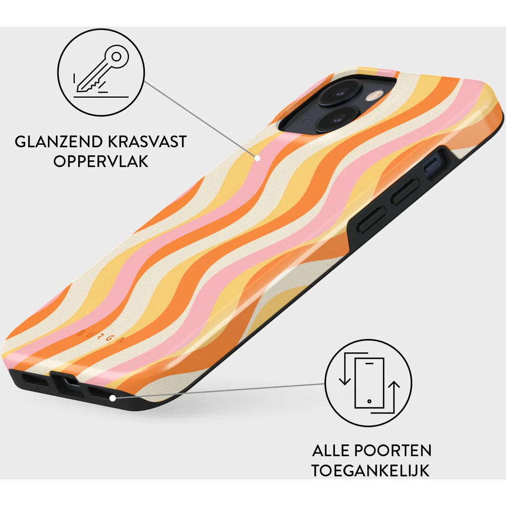 Burga Tough Case Apple iPhone 15 Plus - Flower Power - Afbeelding 3