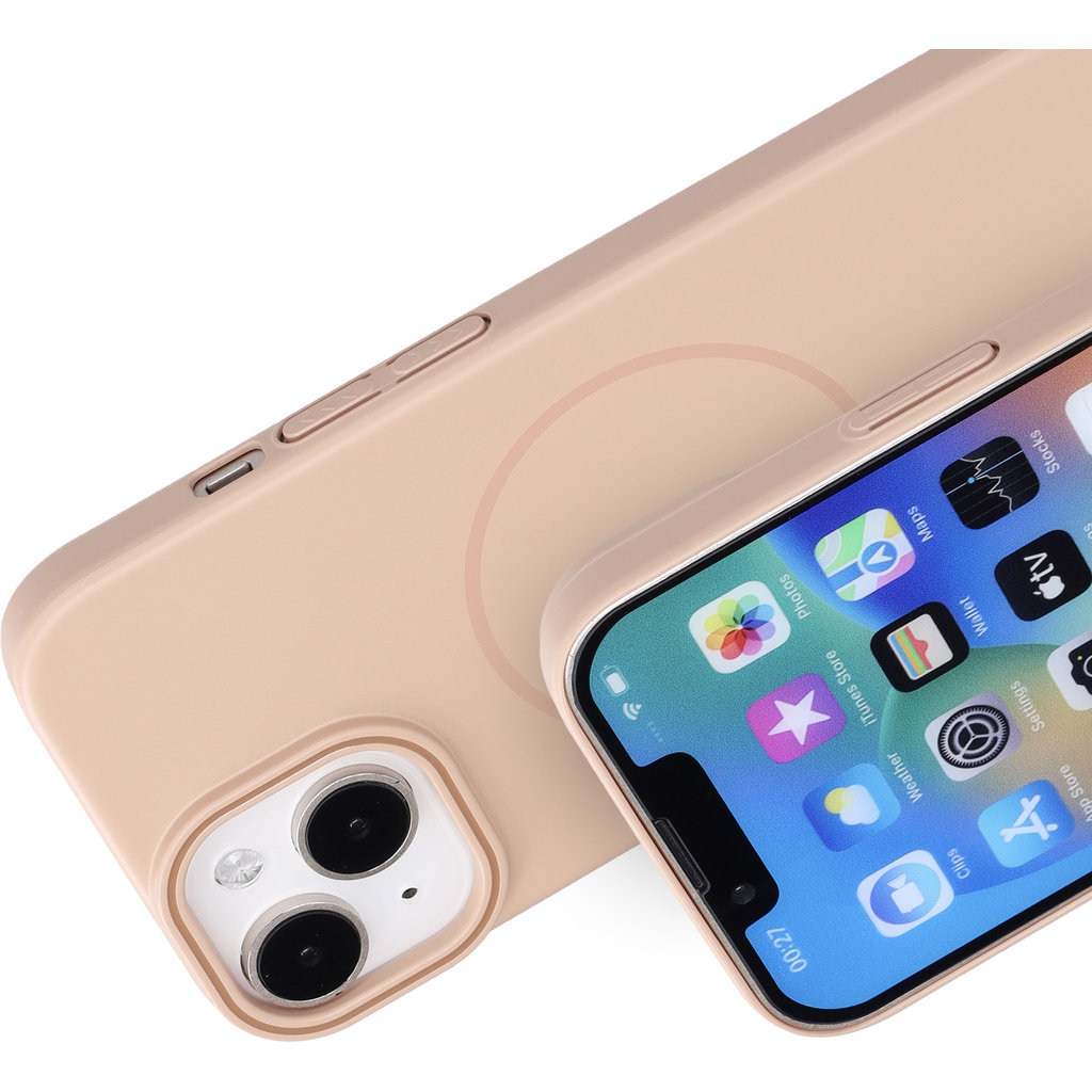 Mobiparts Slim Line Case Apple iPhone 15 (MagSafe Compatible) Dune Sand - Afbeelding 2