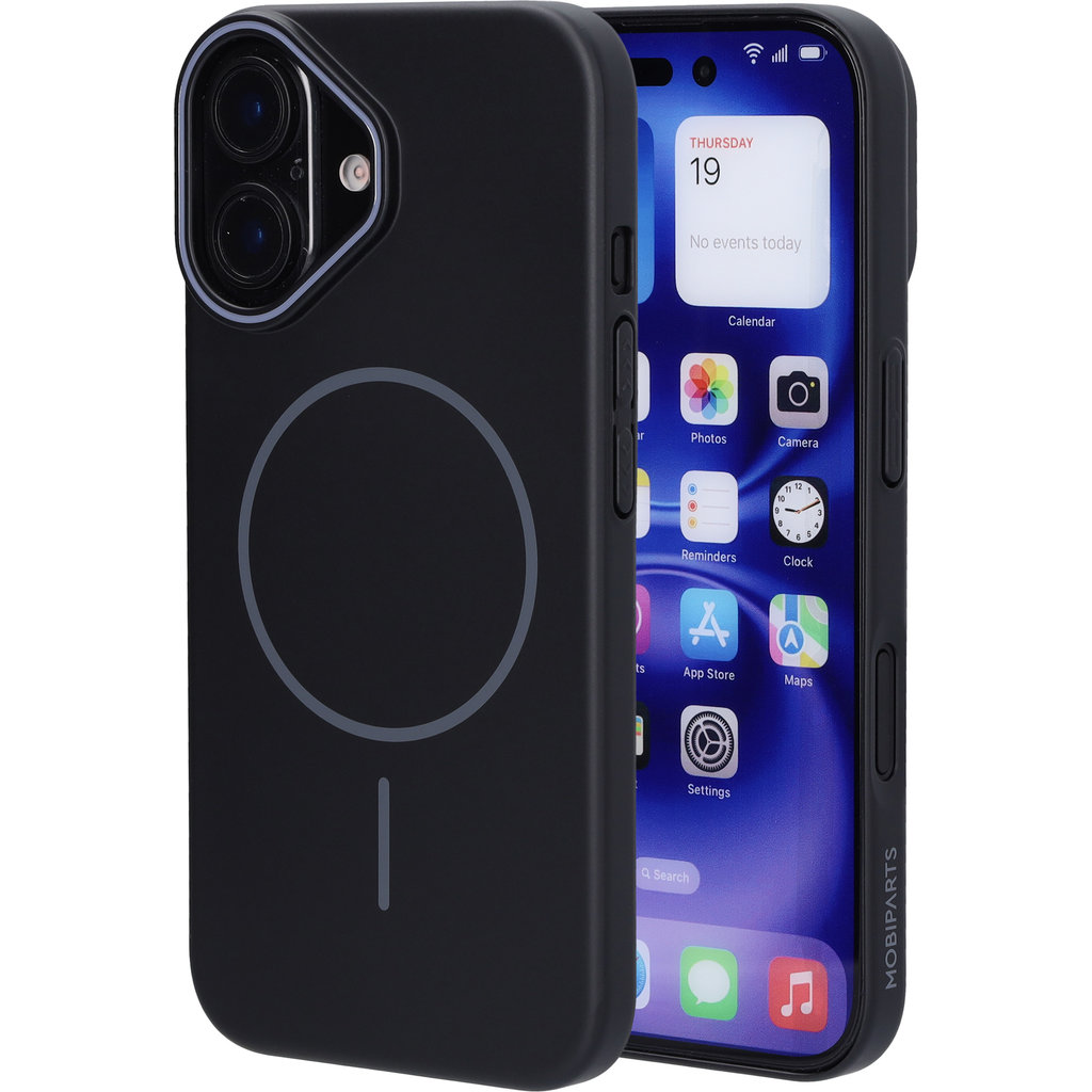 Mobiparts Slim Line Case Apple iPhone 16 (MagSafe Compatible) Onyx Black