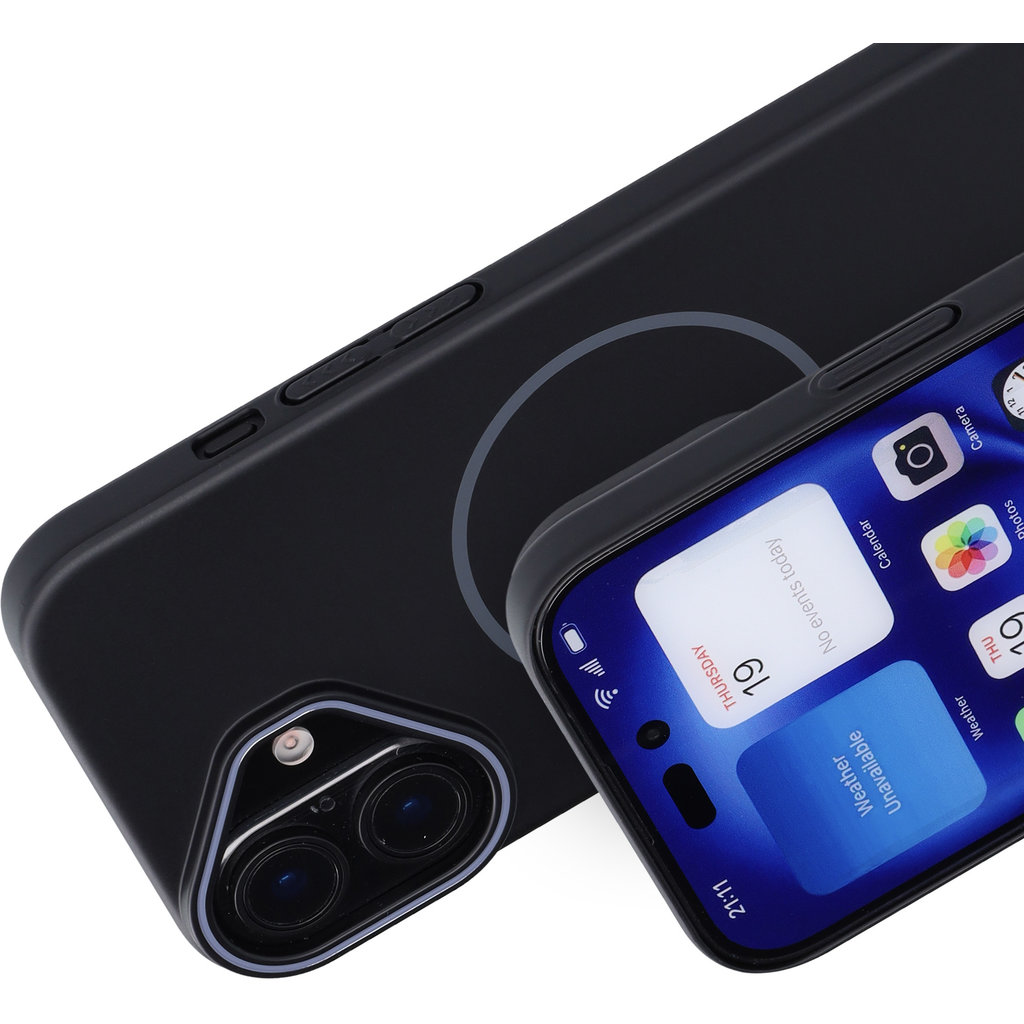 Mobiparts Slim Line Case Apple iPhone 16 (MagSafe Compatible) Onyx Black - Afbeelding 2