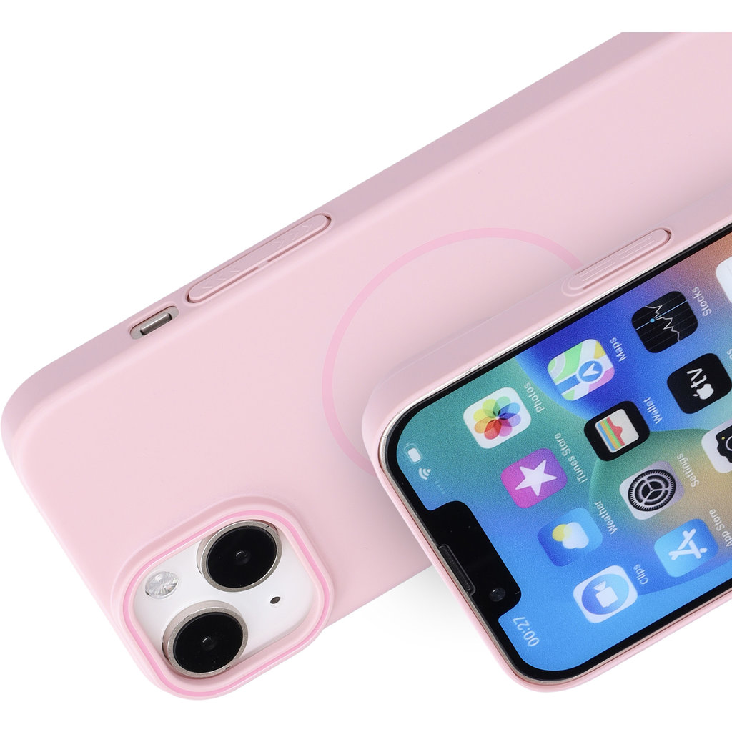 Mobiparts Slim Line Case Apple iPhone 14 (MagSafe Compatible) Blush Pink - Afbeelding 2