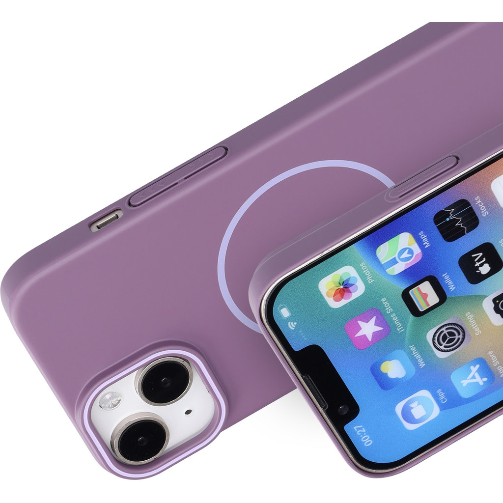 Mobiparts Slim Line Case Apple iPhone 14 (MagSafe Compatible) Imperial Purple - Afbeelding 2