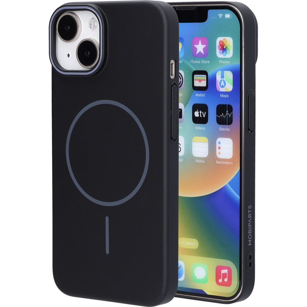 Mobiparts Slim Line Case Apple iPhone 14 (MagSafe Compatible) Onyx Black