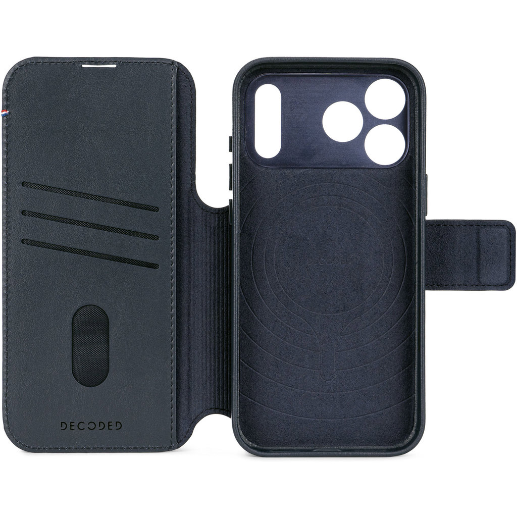 Decoded Leather Detachable Wallet Apple iPhone 17 Pro Max Navy Shadow - Afbeelding 10