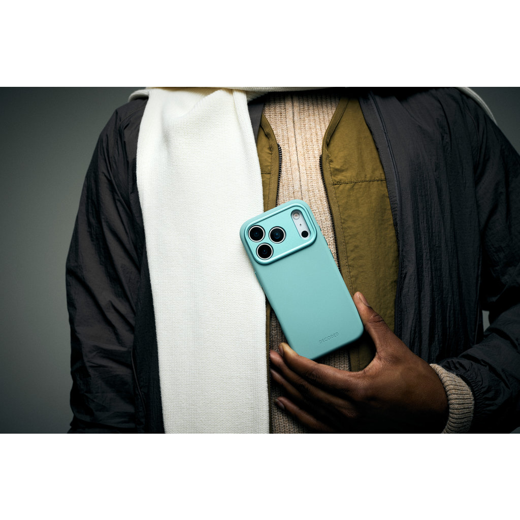 Decoded Silicone Backcover Apple iPhone 17 Pro Retro Blue - Afbeelding 17