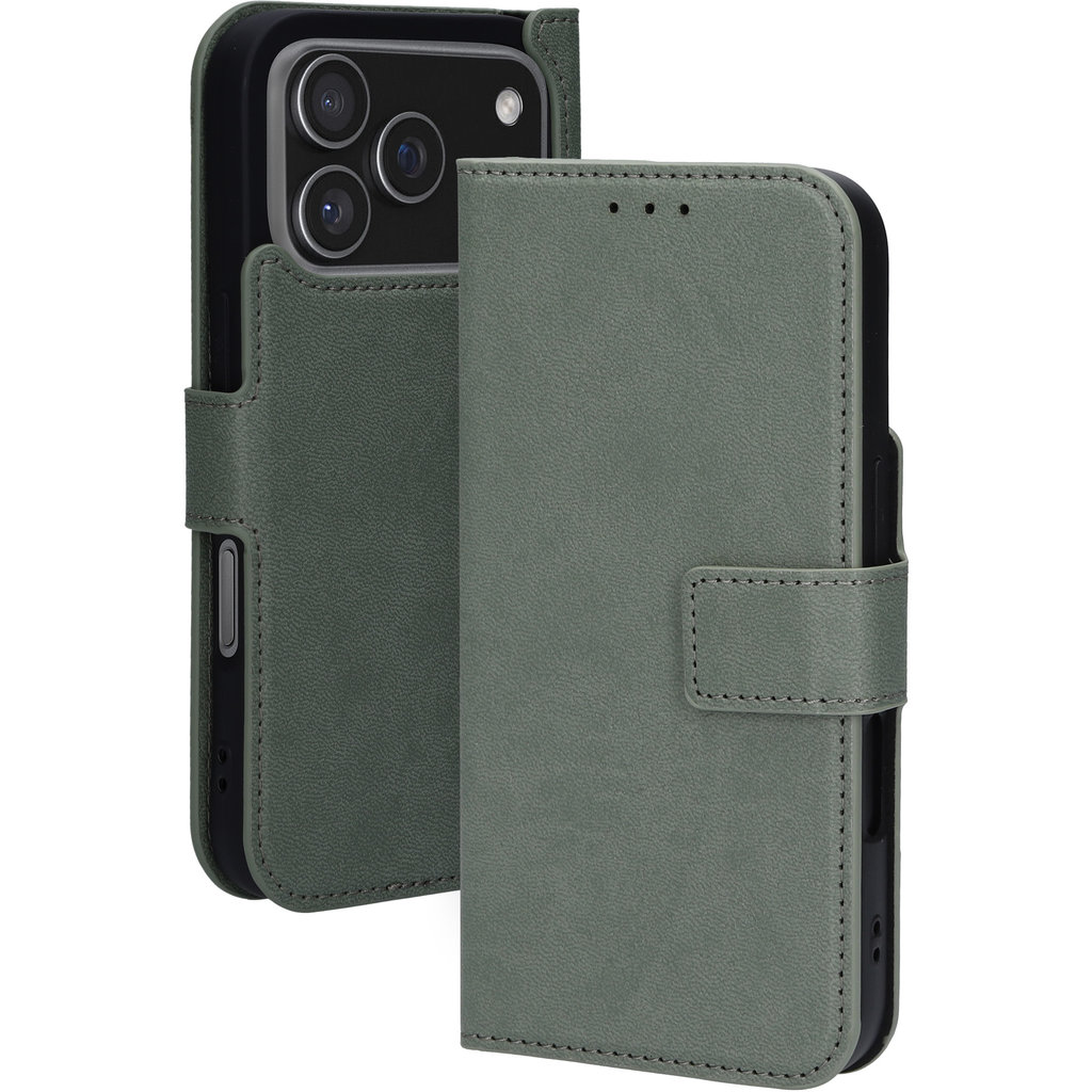 Mobiparts Classic Wallet Case Apple iPhone 17 Pro Stone Green (MagSafe Compatible)