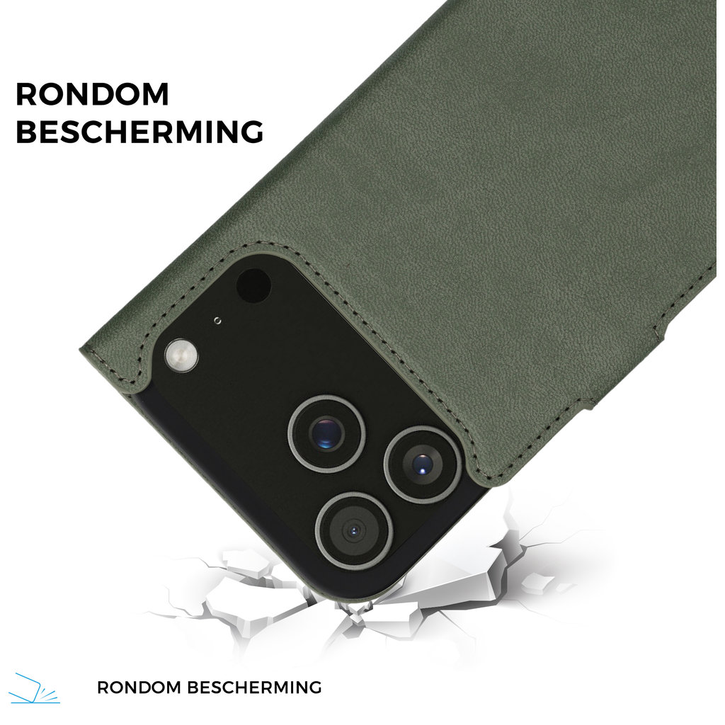 Mobiparts Classic Wallet Case Apple iPhone 17 Pro Max Stone Green (MagSafe Compatible) - Afbeelding 2