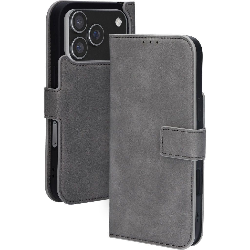 Mobiparts Classic Wallet Case Apple iPhone 17 Pro Granite Grey (MagSafe Compatible)