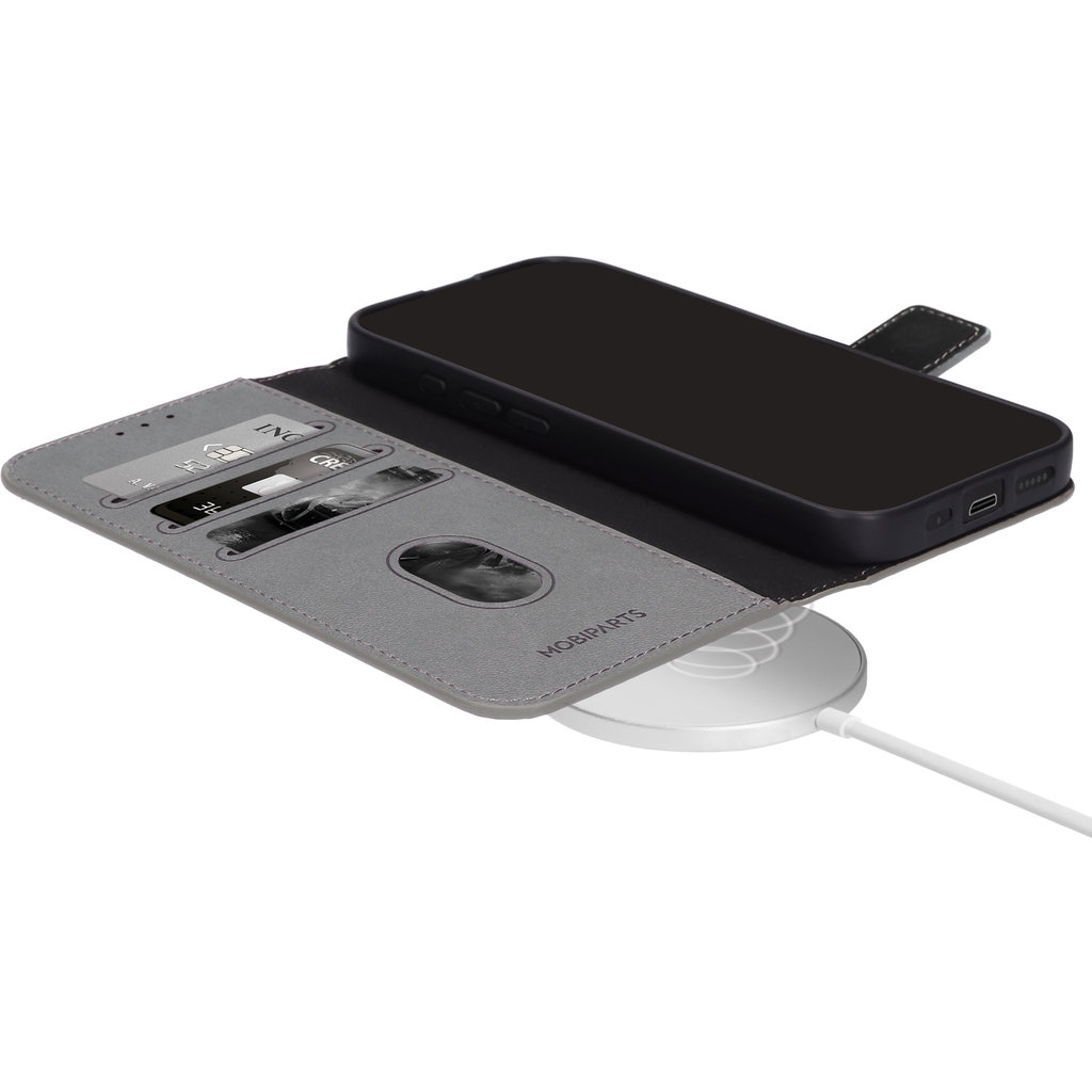 Mobiparts Classic Wallet Case Apple iPhone 17 Pro Max Granite Grey (MagSafe Compatible) - Afbeelding 4