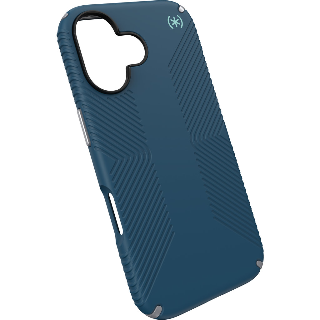 Speck Presidio2 Grip + MS Apple iPhone 17 Deep Sea Blue- with Microban