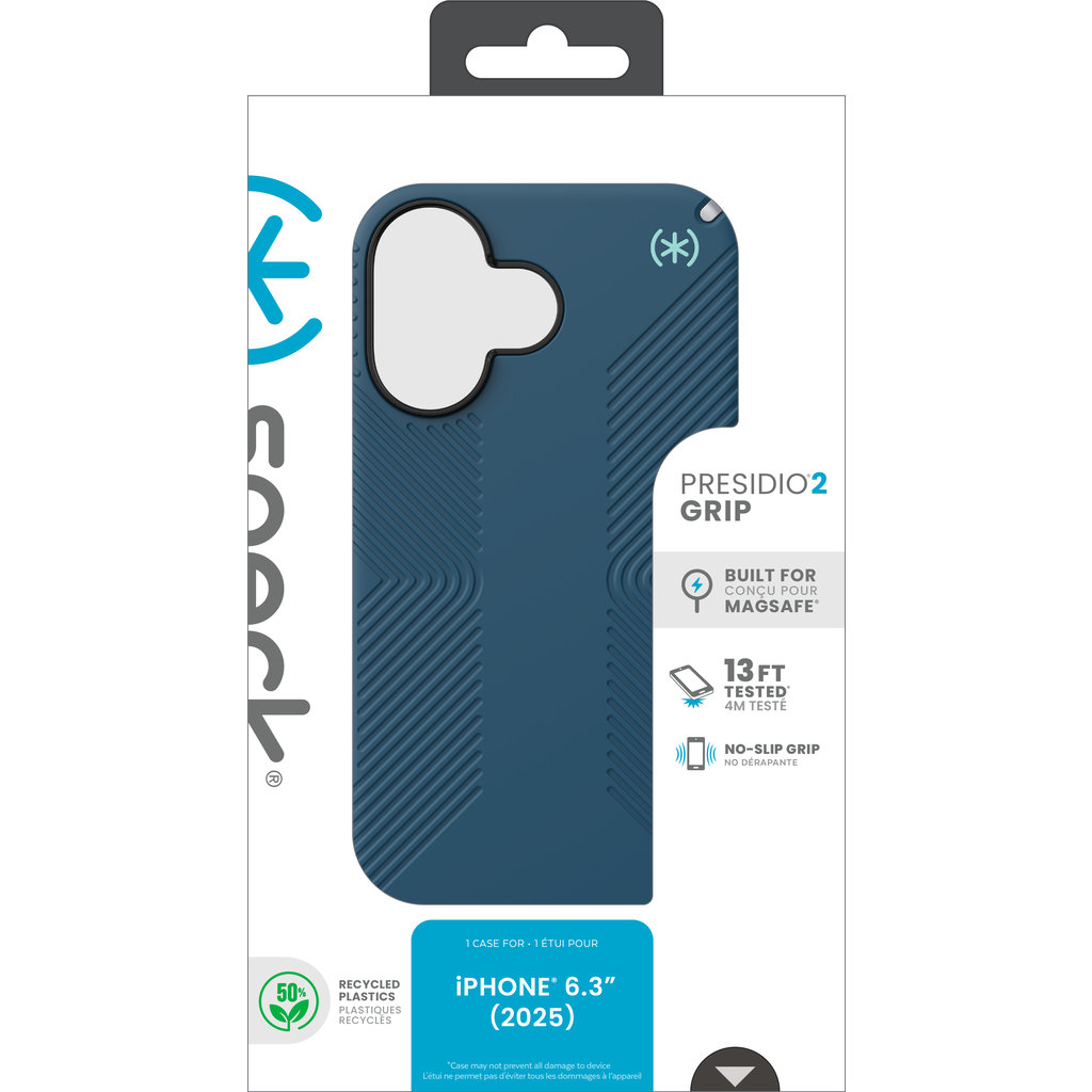 Speck Presidio2 Grip + MS Apple iPhone 17 Deep Sea Blue- with Microban - Afbeelding 5