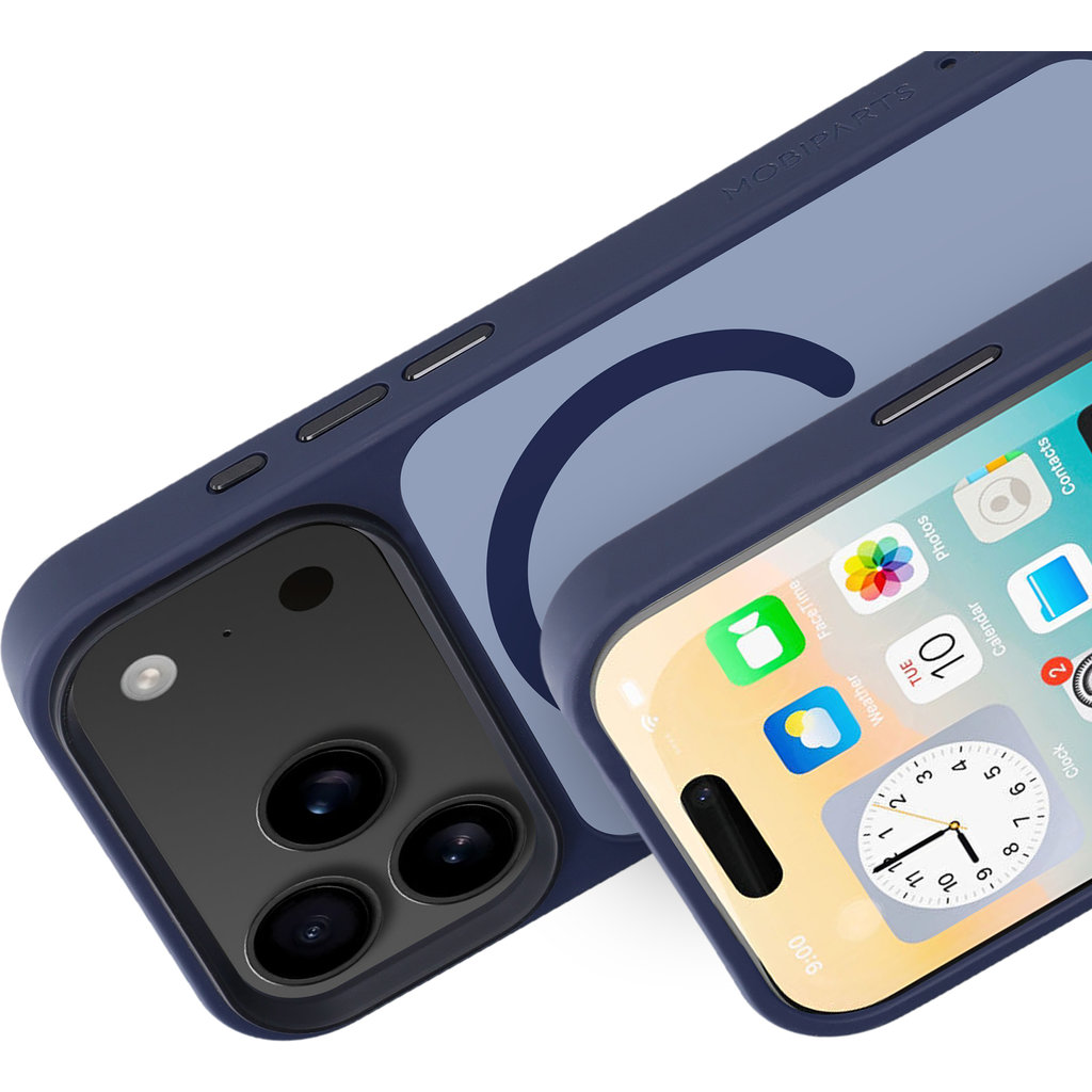 Mobiparts Hardcover Apple iPhone 17 Pro Satin Blue (Magsafe Compatible) - Afbeelding 2