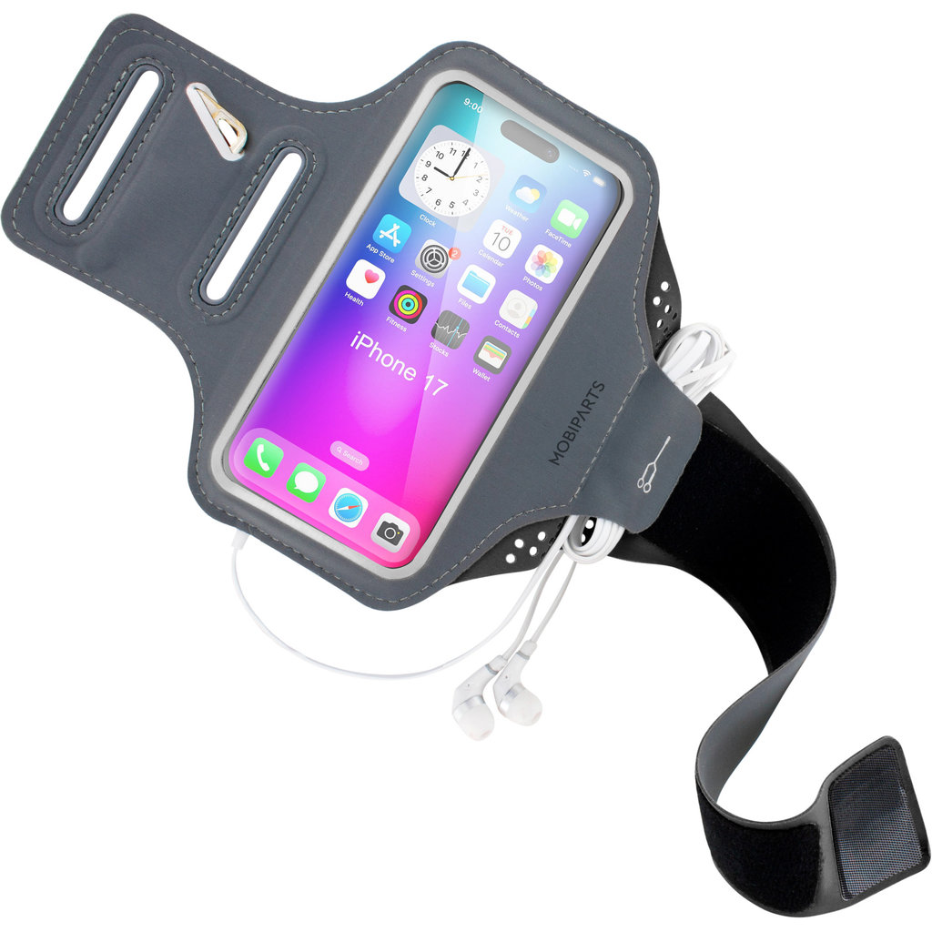 Mobiparts Comfort Fit Sport Armband Apple iPhone 17 Black - Afbeelding 2