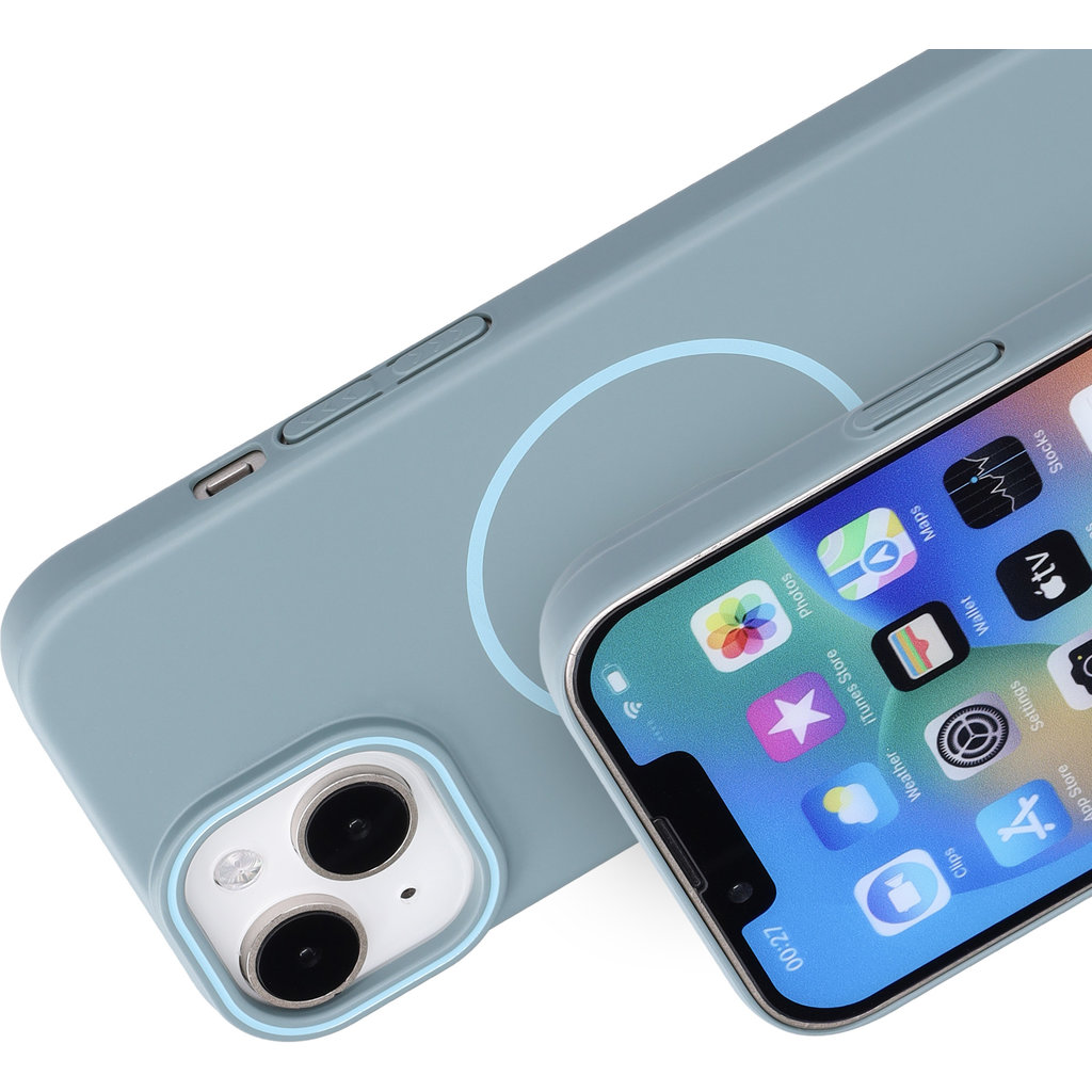 Mobiparts Slim Line Case Apple iPhone 15 (MagSafe Compatible) Sage Green - Afbeelding 2