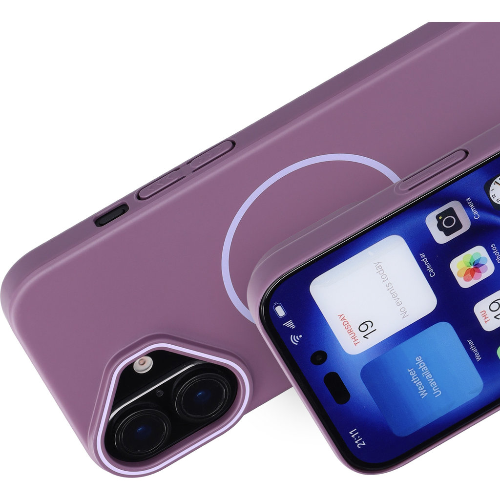 Mobiparts Slim Line Case Apple iPhone 16 (MagSafe Compatible) Imperial Purple - Afbeelding 2