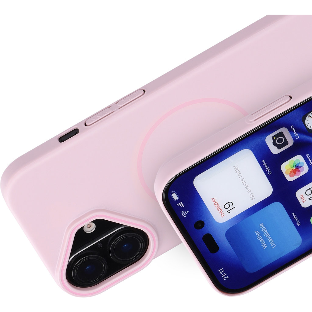 Mobiparts Slim Line Case Apple iPhone 16 (MagSafe Compatible) Blush Pink - Afbeelding 2