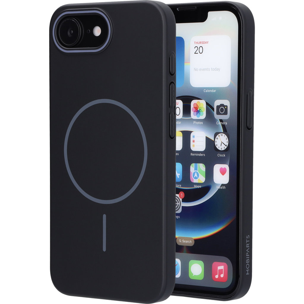 Mobiparts Slim Line Case Apple iPhone 16e (MagSafe Compatible) Onyx Black