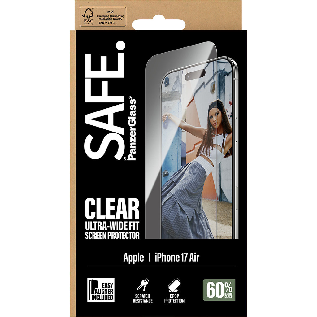 SAFE by Panzerglass Apple iPhone 17 Air - Ultra-Wide-Fit