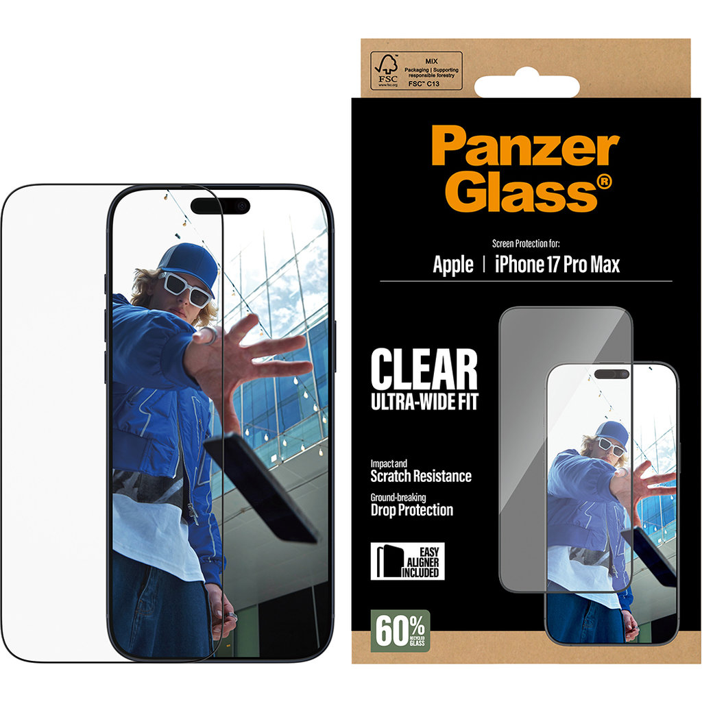 Panzerglass Apple iPhone 17 Pro Max - Ultra-Wide Fit - Afbeelding 3