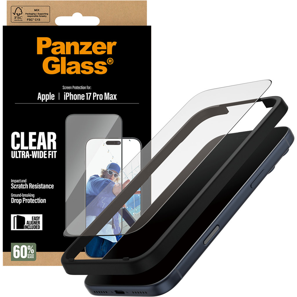 Panzerglass Apple iPhone 17 Pro Max - Ultra-Wide Fit - Afbeelding 5