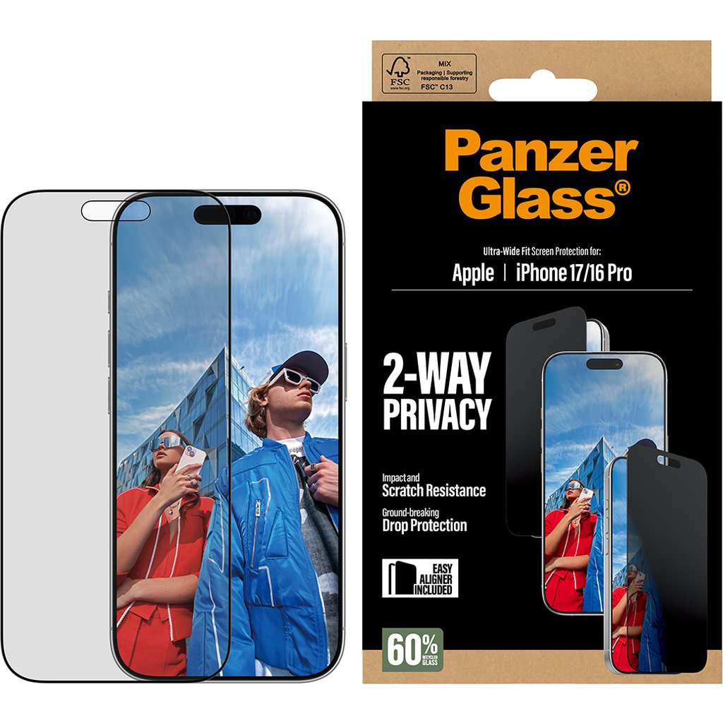 Panzerglass Apple iPhone 17 - Ultra-Wide Fit Privacy Glass - Afbeelding 3