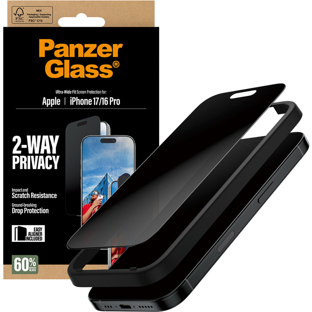 Panzerglass Apple iPhone 17 - Ultra-Wide Fit Privacy Glass - Afbeelding 6