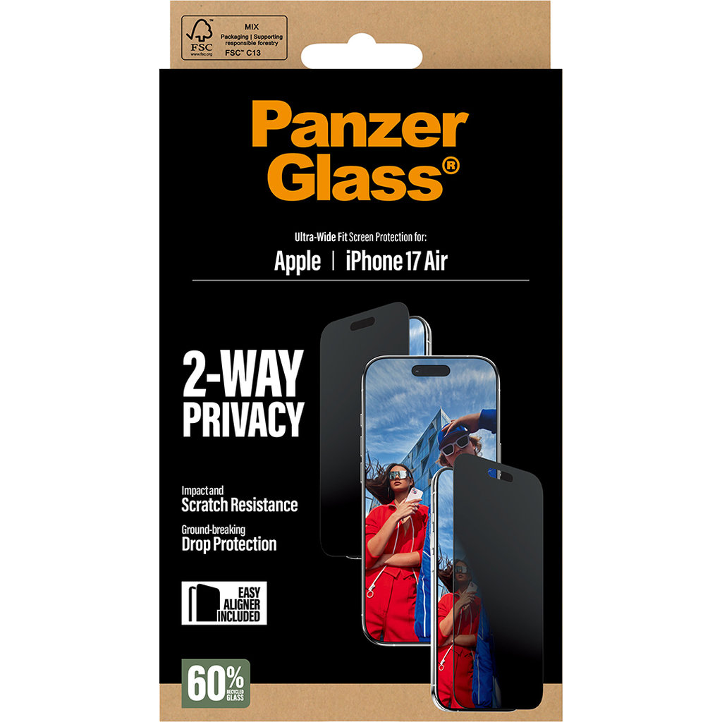 Panzerglass Apple iPhone 17 Air - Ultra-Wide Fit Privacy Glass