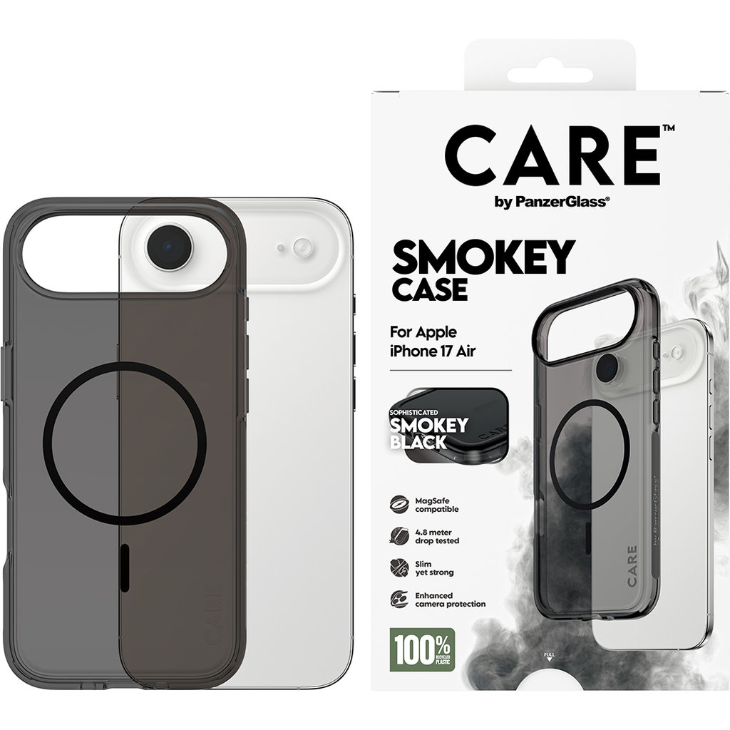 CARE by PanzerGlass Flagship Urban Combat Smokey Black MagSafe iPhone 17 Air - Afbeelding 2
