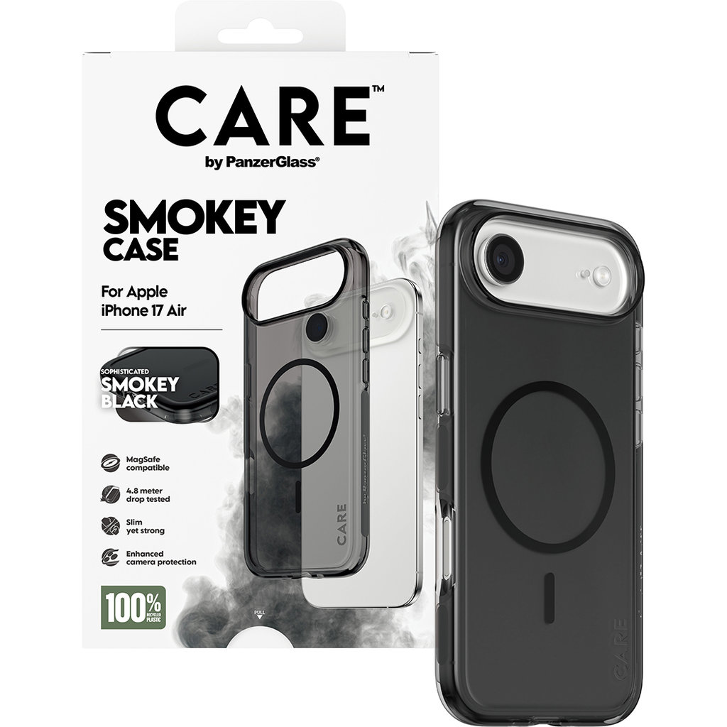 CARE by PanzerGlass Flagship Urban Combat Smokey Black MagSafe iPhone 17 Air - Afbeelding 5
