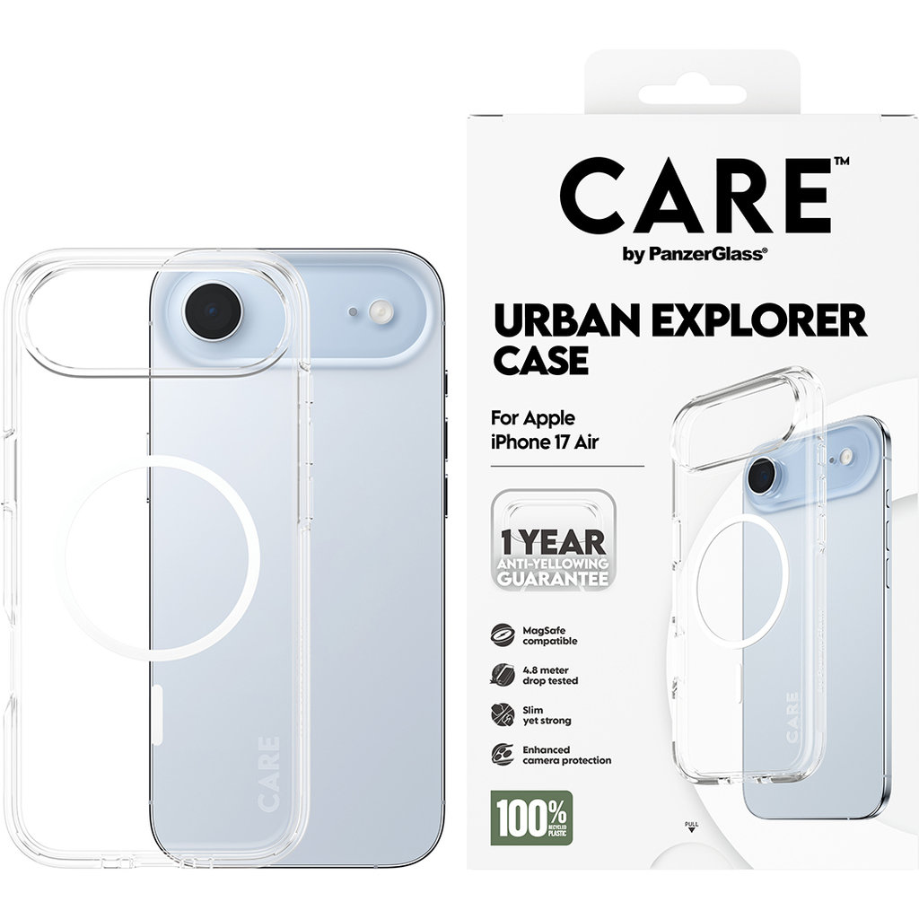 CARE by PanzerGlass Flagship Urban Combat Transp. White MagSafe iPhone 17 Air - Afbeelding 2